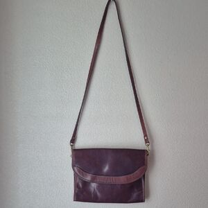 Elegant Brown Leather Crossbody Bag